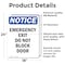 Signmission Emergency Exit Do Not Block Door, 18 in W x Rectangle, Vinyl Decal OS-2PACK-NS-D-1824-V-11805 - alternate 2